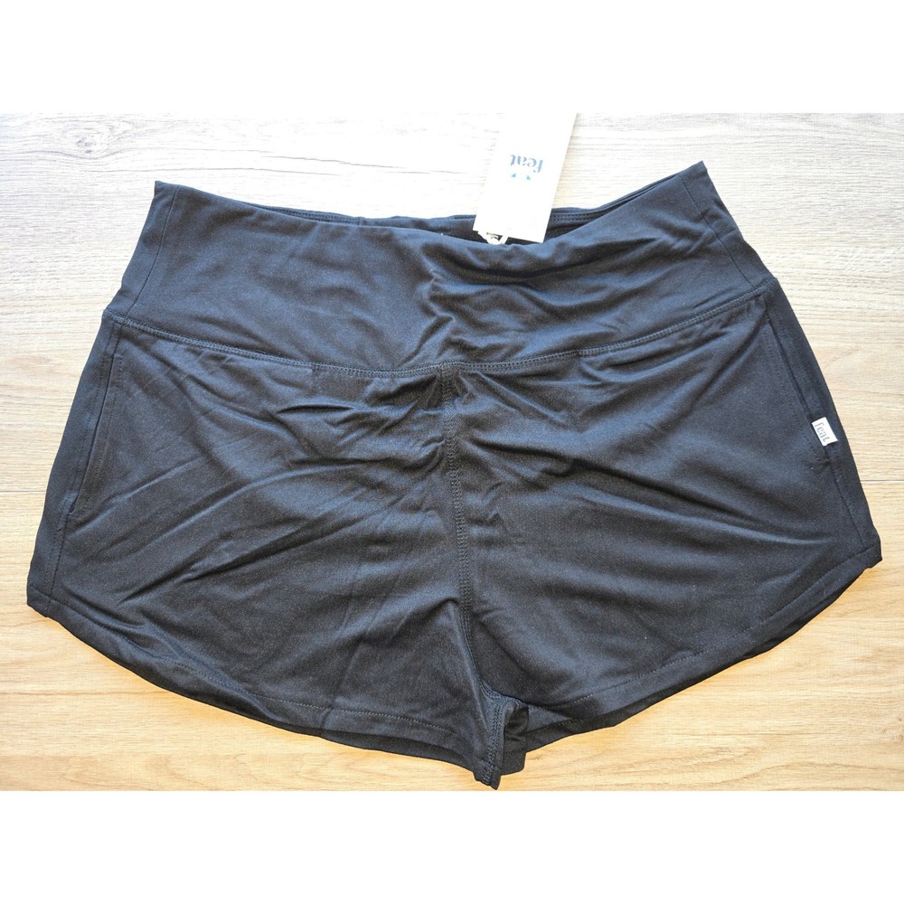 FEAT Women Crewneck Shorts Large Black Athleisure Set NWT minimalist loungewear - Picture 3 of 9